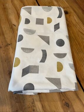 WEST ELM *Shower Curtain* MCM Mid-Century Geo Metallic Shower Curtain Organic